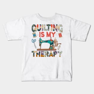 sewing is my therapy Kids T-Shirt